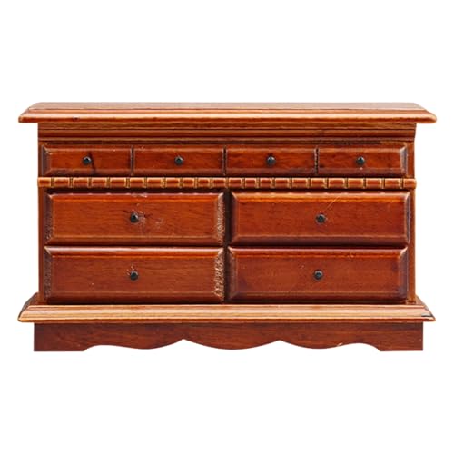 Schrank Miniatur Multi Schublade Kommode für Puppenhäuser Zubehör 1/12 Maßstab Holzmöbel Holz Puppenhäuser Schrank von Arecobticy