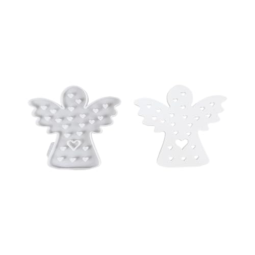 Silikonformen, Gipsformen, Engelchen mit Herz, Stern, Ornament, Gießformen, handgefertigt, Epoxidharz, Gips, Engel, Engel mit Herz, Silikon von Arecobticy