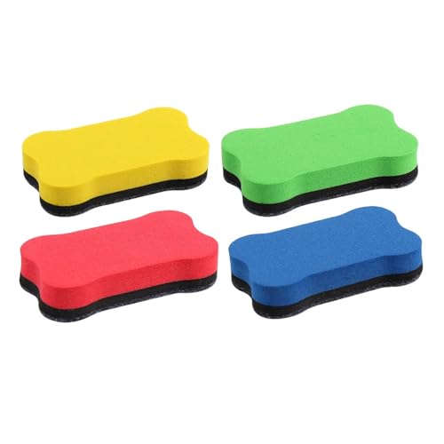 Whiteboard-Reiniger in Knochenform, einfach zu bedienen, Whiteboard-Radierer für Schule, Büro, Klassenzimmer, trocken für Schule, 4 Stück von Arecobticy