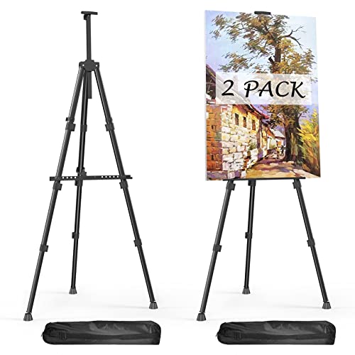 Staffeleien zum Malen von Leinwand, Aredy 160 cm Kunststaffelei zum Zeichnen, tragbare Malstaffelei, Ständer, Metall-Tischstaffelei (2 Stück) von Aredy