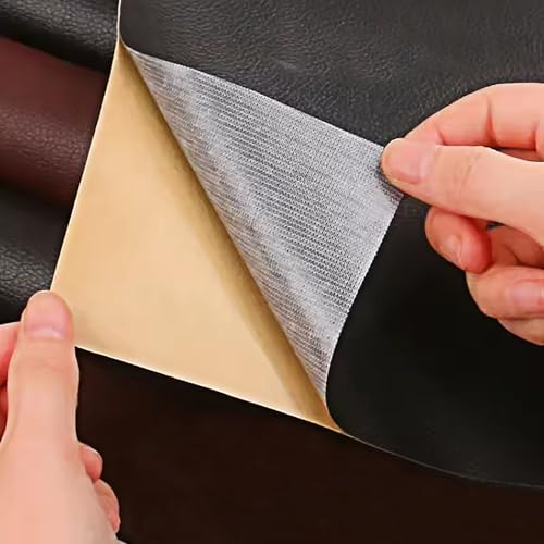 Kunstleder selbstklebend 300 X 100cm, Arespark schwarz selbstklebendes Lederreparaturpflaster, Lederreparaturpflaster Lederreparaturband, Faltleder, für Sofa, Handtaschen, Möbel, Taschen, Jacken von Arespark