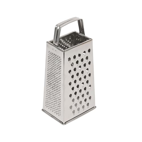 Argon Tableware 1x Kastenreibe aus Edelstahl - Groß Vierseitig Küche Handgehalten Käse Gemüse Karotte Essen Slicer Aktenvernichter Zester Schäler von Argon Tableware