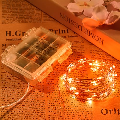 Ariceleo 20m 200 LED Wasserdichte Lichterkette, Batteriebetrieben, 1 Packung Orange Kupferdraht-Lichter mit Fernbedienung, Timer & Funkelmodus, Ideal für Schlafzimmer Hochzeit Weihnachtsdekoration Ariceleo 20m 200 LED Wasserdichte Lichterkette, Batteriebetrieben, 1 Packung Orange Kupferdraht-Lichter mit Fernbedienung, Timer & Funkelmodus, Ideal für Schlafzimmer Hochzeit Weihnachtsdekoration von Ariceleo