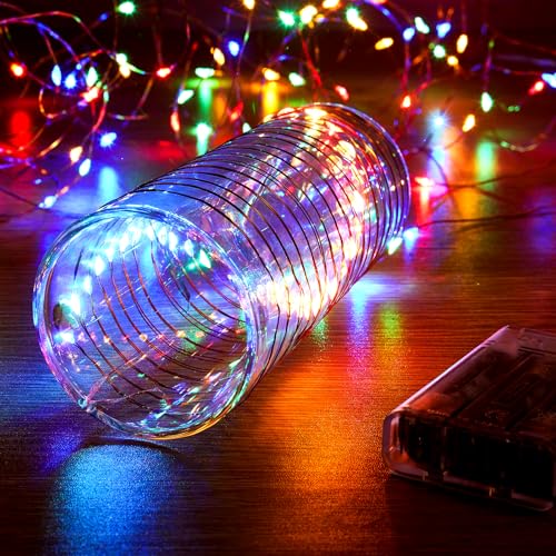 Ariceleo 5 Meters LED Lichterkette - 1 Packungen, Multi-colored, 50 LEDs, 3*AA batteriebetrieben mit Timer und Funkelmodus, ideal für Weihnachten und Hochzeiten Ariceleo 5 Meters LED Lichterkette - 1 Packungen, Multi-colored, 50 LEDs, 3*AA batteriebetrieben mit Timer und Funkelmodus, ideal für Weihnachten und Hochzeiten von Ariceleo