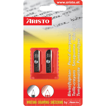 10 x Aristo Farb- und Bleistiftspitzer doppelt, Kunststoff, im Blister von Aristo
