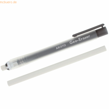 10 x Aristo Radierstift Geo-Eraser 120mm transparent weiß von Aristo
