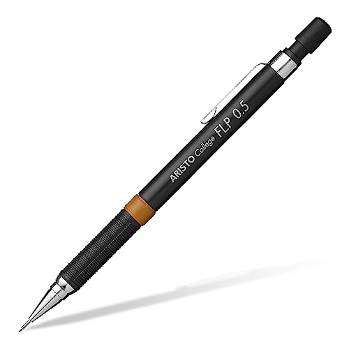 Aristo AR23555 Druckbleistift FLP 0,50 mm (Ergonomisch gerillte Griffzone, starre Minenführung, Härtegrad Mine HB, integrierter Radiergummi) schwarz, 1 Stück Aristo AR23555 Druckbleistift FLP 0,50 mm (Ergonomisch gerillte Griffzone, starre Minenführung, Härtegrad Mine HB, integrierter Radiergummi) schwarz, 1 Stück von Aristo