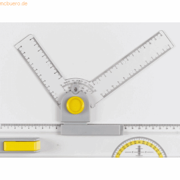 Aristo Winkelzeichner für Zeichenplatte Kunststoff 15 Grad Rastmechani von Aristo