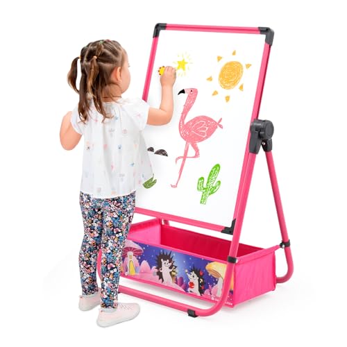 Kinder Staffelei, Stehende Maltafel aus Eisen, Höhenverstellbares Doppelseitiges Kunstzeichenbrett, um 360 Grad Drehbare Kreidetafel für Kinder mit stift buchstaben zubehör Geschenk für Kinder Kinder Staffelei, Stehende Maltafel aus Eisen, Höhenverstellbares Doppelseitiges Kunstzeichenbrett, um 360 Grad Drehbare Kreidetafel für Kinder mit stift buchstaben zubehör Geschenk für Kinder von Ark miido