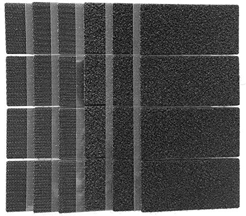 Hochleistungs-Montageklebeband, industrietaugliche Hakenschlaufenpunkte Doppelseitig klebriger Teppichgreifer Pad Wandmontagemünzen Schwarz (12 Paare / 5 * 10 cm) von Arlent