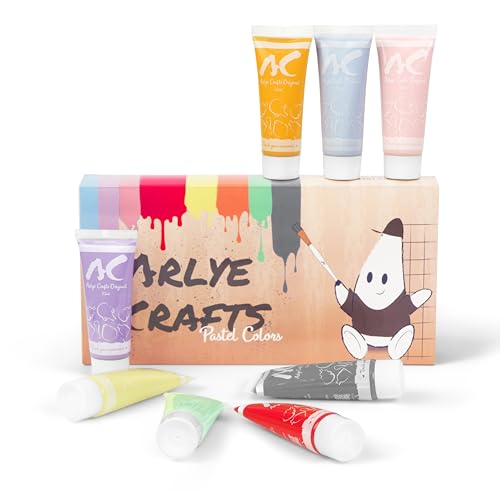 Arlye Crafts Acrylfarben Set Pastell – 8x 22ml Acrylfarbe zum Keramik & Ton bemalen | Malfarben für DIY Bastelset, Töpfer Set Kinder & Erwachsene, kreative Pastellfarben Arlye Crafts Acrylfarben Set Pastell – 8x 22ml Acrylfarbe zum Keramik & Ton bemalen | Malfarben für DIY Bastelset, Töpfer Set Kinder & Erwachsene, kreative Pastellfarben von Arlye Crafts