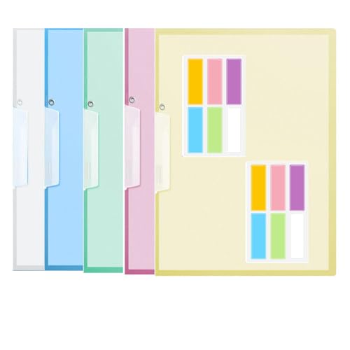 Armastuse 5 Stück Dokumentenmappen A4 Farbe Mappen transparent Kunststoff Dokumentenmappen Umschläge und Etikettenhalter zur Aufbewahrung und Organisation Armastuse 5 Stück Dokumentenmappen A4 Farbe Mappen transparent Kunststoff Dokumentenmappen Umschläge und Etikettenhalter zur Aufbewahrung und Organisation von Armastuse