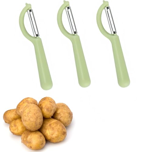 Armastuse SparschäLer, Edelstahl KartoffelschäLer Mit Beweglichem Klingenkopf FüR PräZises SchäLen, FüR Kartoffeln, Karotten,GemüSe Und Obst(GrüN) von Armastuse