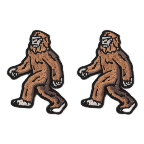 ArmorSmith Bestickter Bigfoot Bügelbild, Mythisches Kreatur-Design, 7,9 x 5,8 cm, taktische Polyester-Applikation für Kleidung und Taschen (2) von ArmorSmith