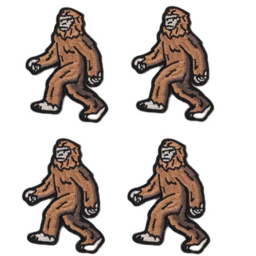 ArmorSmith Bestickter Bigfoot Bügelbild, Mythisches Kreatur-Design, 7,9 x 5,8 cm, taktische Polyester-Applikation für Kleidung und Taschen (4) von ArmorSmith