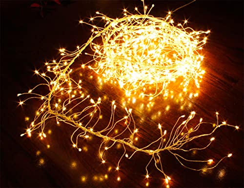 Arnusa LED Cluster Lichterkette 480 Micro LEDs 3m Draht Warmweiß Büschel Leuchtdraht Weihnachtsbeleuchtung Mit Timer Arnusa LED Cluster Lichterkette 480 Micro LEDs 3m Draht Warmweiß Büschel Leuchtdraht Weihnachtsbeleuchtung Mit Timer von Arnusa