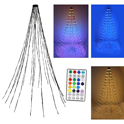 Smarte Weihnachtsbaumbeleuchtung RGB mit Fernbedienung und APP Lichterkette Baumbeleuchtung 304 LED Weihnachtsbeleuchtung von Arnusa