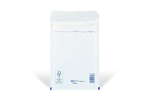 100 x Luftpolsterversandtaschen Weiss - Gr. D / 4 [ 200 x 275 mm ] Luftpolstertaschen Versandtaschen Umschläge von AroFOL classic