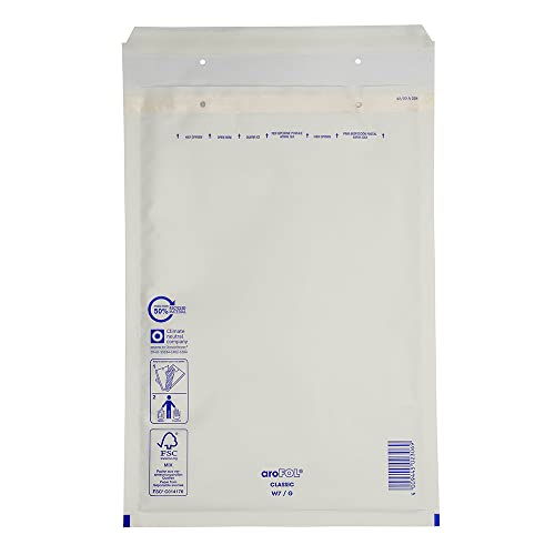 100 x Luftpolsterversandtaschen Weiss - Gr. G / 7 [ 250 x 350 mm ] Luftpolstertaschen Versandtaschen Umschläge von AroFOL classic