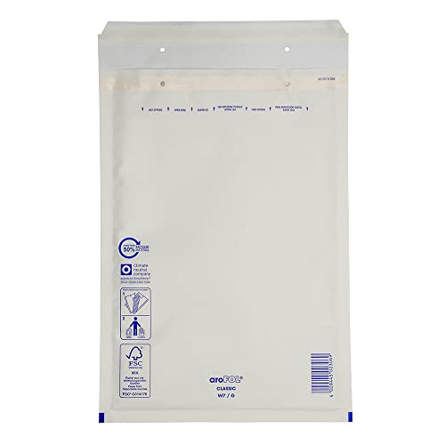 100 x Luftpolsterversandtaschen Weiss - Gr. G / 7 [ 250 x 350 mm ] Luftpolstertaschen Versandtaschen Umschläge von aroFOL