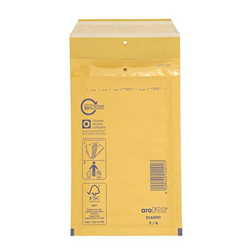 200 braune Luftpolsterversandtaschen 2 / B 120 x 215 mm, Luftpolstertaschen Versandtaschen Umschläge von AroFol 200 braune Luftpolsterversandtaschen 2 / B 120 x 215 mm, Luftpolstertaschen Versandtaschen Umschläge von AroFol von AroFOL classic