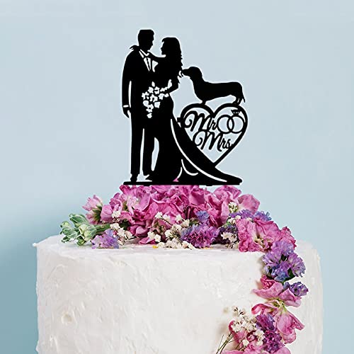 Hochzeitstortenaufsatz für Paare, Braut und Bräutigam mit Dackel, personalisierbar Hochzeitstortenaufsatz für Paare, Braut und Bräutigam mit Dackel, personalisierbar von ArogGeld