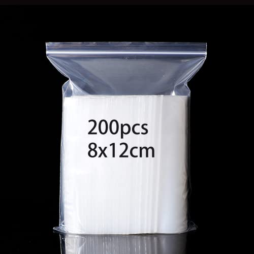 200 Zip Beutel Kleine Plastiktüten Verschluss,WiederverschließBare Ziplock Beutel Klein Druckverschlussbeutel Gefrierbeutel Zipper Polybeutel 8x12cm 200 Zip Beutel Kleine Plastiktüten Verschluss,WiederverschließBare Ziplock Beutel Klein Druckverschlussbeutel Gefrierbeutel Zipper Polybeutel 8x12cm von Arohana