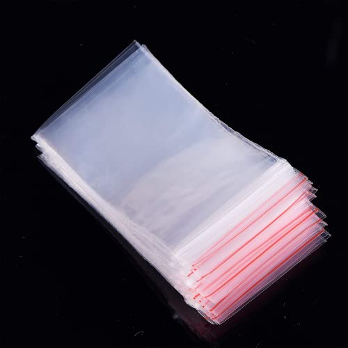 500 Zip Beutel Kleine Plastiktüten Verschluss,WiederverschließBare Ziplock Beutel Klein Druckverschlussbeutel Gefrierbeutel Zipper Polybeutel 4x6cm von Arohana