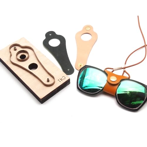 Leder-Stanzform für Sonnenbrillenhalter, Leder-Stanzform, Stanzform, Lederstanzform für Leder, Stoff, Handarbeit von Arokimi