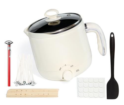 Aroparc Premium Kerzenherstellung Kit für Erwachsene mit elektrischem Wachsschmelzgerät DIY Kerzenherstellung Zubehör All-in-One, Wachs, Dochte, Duftöle & Werkzeuge - Perfekt für Anfänger von Aroparc