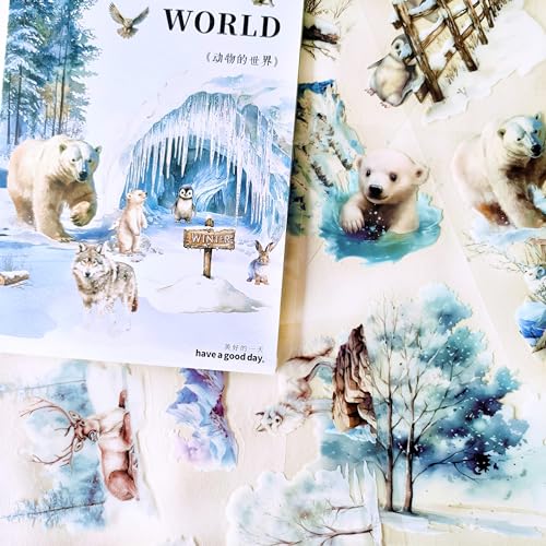 20 Blätter Bullet Journaling Sticker,Scrapbook Zubehör Stickers PET Scrapbooking Sticker,Tier Thema Aufkleber Deko für Fotoalbum,Kalender,Notebook,Journaling,DIY Crafts（Forest） von Arpaper