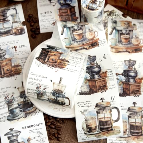Arpaper 6 Rolls Scrapbooking Stickers Zubehör Set,Vintage architecture Aesthetic Washi Tape Stickers,Decorative for Journal,Bullet Journal Zubehör，Laptop,Photo Album(vestige Journey Series) von Arpaper