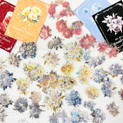 Arpaper Scrapbook Zubehör Stickers 80 Stück,Laser Bullet Journal Sticker PET Blume Scrapbooking Zubehör Glitzer Harz Set Scrapbooking Sticker Aufkleber Deko für Fotoalbum,Kalender(Flower spectrum 2) Arpaper Scrapbook Zubehör Stickers 80 Stück,Laser Bullet Journal Sticker PET Blume Scrapbooking Zubehör Glitzer Harz Set Scrapbooking Sticker Aufkleber Deko für Fotoalbum,Kalender(Flower spectrum 2) von Arpaper