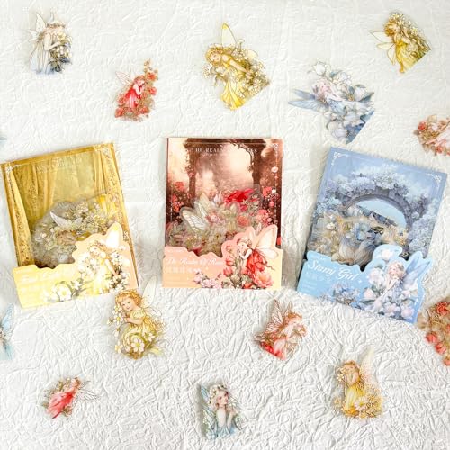 Arpaper Scrapbooking Stickers Set 90pcs Scrapbook Zubehör Aufkleber Mädchen Vintage Stickers Aesthetic Blumen,Schmetterlinge,Feen Sticker für Fotoalbum,Scrapbooking,Calendar,DIY,Laptop(Flower Elf 2) Arpaper Scrapbooking Stickers Set 90pcs Scrapbook Zubehör Aufkleber Mädchen Vintage Stickers Aesthetic Blumen,Schmetterlinge,Feen Sticker für Fotoalbum,Scrapbooking,Calendar,DIY,Laptop(Flower Elf 2) von Arpaper