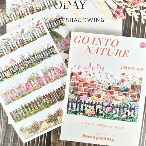 Scrapbooking Bullet Journal Zubehör,Scrapbook Sticker aus der Kollektion Plants und Natur Für Scrapbook Zubehör, Fotoalbum,Kalender,Scrapbooking,DIY Crafts,Painting(Horticultural Dream) von Arpaper