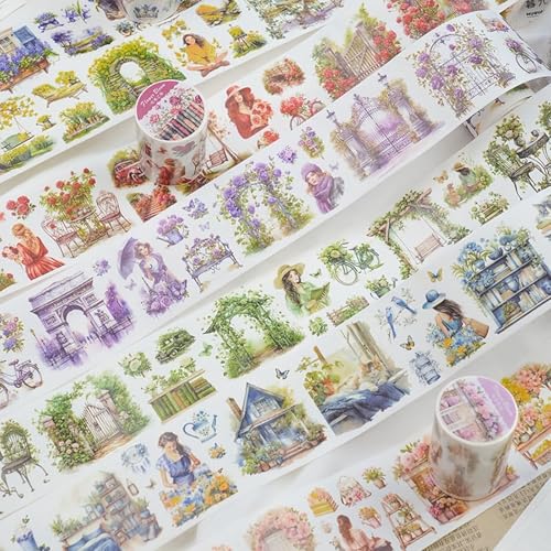 Scrapbooking Stickers Set,Arpaper Washi Tape Stickers,Bullet Journal Zubehör Sticker,8 Rolls Girls Blumen Aesthetic Stickers Decorative for Journal Zubehör,Notebook,Photo Album(For Midsummer Series) Scrapbooking Stickers Set,Arpaper Washi Tape Stickers,Bullet Journal Zubehör Sticker,8 Rolls Girls Blumen Aesthetic Stickers Decorative for Journal Zubehör,Notebook,Photo Album(For Midsummer Series) von Arpaper