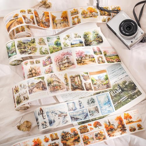 Washi Tape Stickers,Arpaper Bullet Journal Zubehör Sticker,6 Rolls PET Scenery&Blumen Aesthetic Scrapbooking Stickers Decorative for Journal Zubehör,Mobile phone,Calendar(Accompanying Scenery Series) Washi Tape Stickers,Arpaper Bullet Journal Zubehör Sticker,6 Rolls PET Scenery&Blumen Aesthetic Scrapbooking Stickers Decorative for Journal Zubehör,Mobile phone,Calendar(Accompanying Scenery Series) von Arpaper