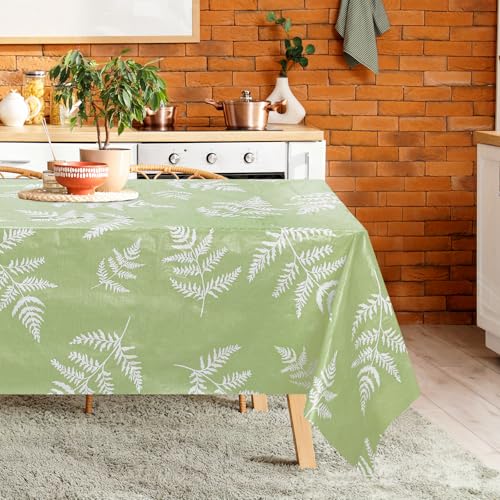 Arquiel Grüne Tischdecke Rechteckige, Farnblätter Tischtuch Abwischbar PVC Wasserdicht Wachstischdecke Pflegeleich Einfache Tischbelag FüR Küche Und Party Outdoor Schmücken 140x220cm Arquiel Grüne Tischdecke Rechteckige, Farnblätter Tischtuch Abwischbar PVC Wasserdicht Wachstischdecke Pflegeleich Einfache Tischbelag FüR Küche Und Party Outdoor Schmücken 140x220cm von Arquiel