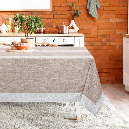 Arquiel Kaffee Tischdecke Rechteckige, Braune Streifen Tischtuch Abwischbar PVC Wasserdicht Wachstischdecke Pflegeleicht Einfache Tischbelag FüR Küche Und Party Outdoor Schmücken 140x220cm Arquiel Kaffee Tischdecke Rechteckige, Braune Streifen Tischtuch Abwischbar PVC Wasserdicht Wachstischdecke Pflegeleicht Einfache Tischbelag FüR Küche Und Party Outdoor Schmücken 140x220cm von Arquiel
