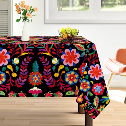 Arquiel Mexiko Tischdecke, wasserdicht, Cinco de Mayo, rechteckig, schmutzabweisend, waschbar, Tischdecke für Zuhause, Küche, Esszimmer, Party-Dekoration (152,4 x 305,8 cm) von Arquiel