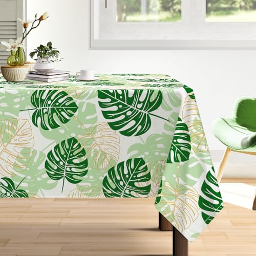 Arquiel Tischdecke Palmenblätter, Tischdecken Abwaschbar Rechteckige Tischtuch Pflanzen Tropisch Blätter Tischdeck Für Garten, Küche Essen Parteien Sommer (152X213Cm) von Arquiel