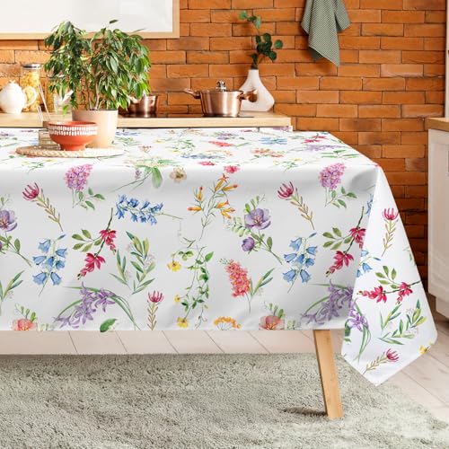 Arquiel Tischdecke Wildblumen, Tischdecken Abwaschbar Rechteckige Tischtuch Frühling Französisch Tischdeck für Haus Küche Esszimmer Party Dekoration(152 x 304 cm) von Arquiel