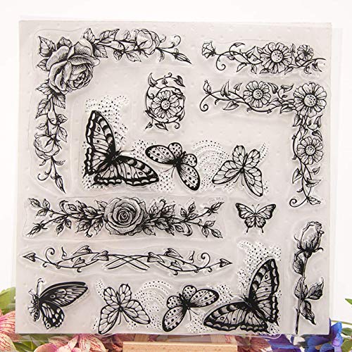 Arrietty Schöne Schmetterlinge, Blumen, Blätter, transparente Stempel für dekorative Karten und Scrapbooking Arrietty Schöne Schmetterlinge, Blumen, Blätter, transparente Stempel für dekorative Karten und Scrapbooking von Arrietty