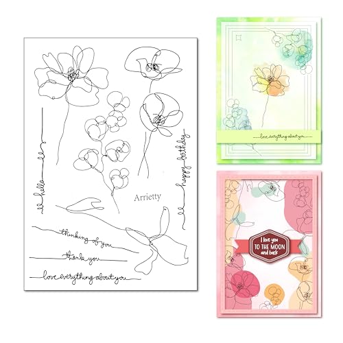Arrietty Stempel mit Kunstblumen, Mohnblumen, Gänseblümchen, Orchidee, Happy Birthday, Dankeschön, Siegel, Scrapbook/Fotoalbum, dekorative Karten, klare Stempel Arrietty Stempel mit Kunstblumen, Mohnblumen, Gänseblümchen, Orchidee, Happy Birthday, Dankeschön, Siegel, Scrapbook/Fotoalbum, dekorative Karten, klare Stempel von Arrietty