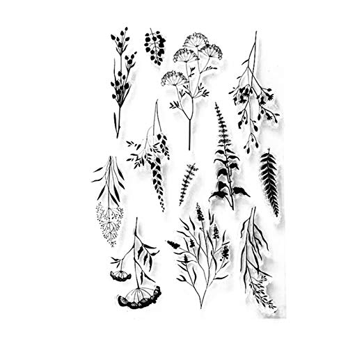 arriettycrafts DIY Blumen Blätter Transparente Stempel für Karten Herstellung Dekoration Transparente Stempel und DIY Scrapbooking Basteln von Arrietty