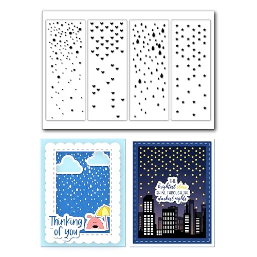 arriettycraft Transparente Stempel mit Punkten, Schneefall, Regentropfen, Sterne, Hintergrund und Linien, für Kartenherstellung, Dekoration, klare Stempel und Bastelarbeiten arriettycraft Transparente Stempel mit Punkten, Schneefall, Regentropfen, Sterne, Hintergrund und Linien, für Kartenherstellung, Dekoration, klare Stempel und Bastelarbeiten von arriettycraft