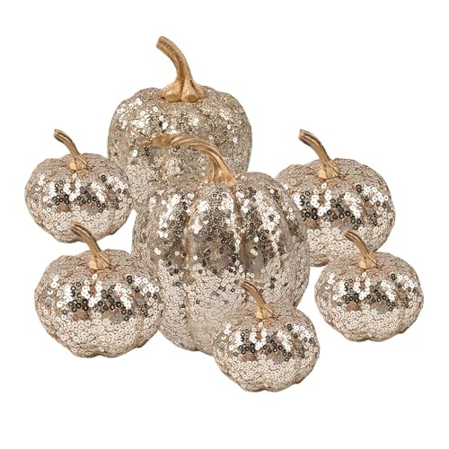 Arroopu Halloween Kürbisse - Tisch Deko Fest | Festlicher 7-teiliger Glitzer Ornament Deko Für Party Tisch Feiertag Flur Schlafzimmer Zuhause Schreibtisch Arroopu Halloween Kürbisse - Tisch Deko Fest | Festlicher 7-teiliger Glitzer Ornament Deko Für Party Tisch Feiertag Flur Schlafzimmer Zuhause Schreibtisch von Arroopu