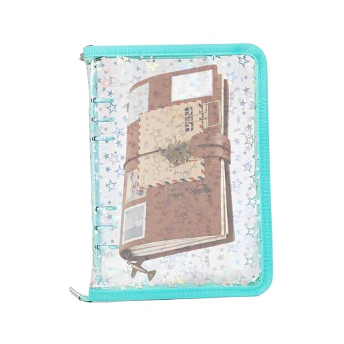 Arroopu Klare Heftermappe Für Schule Wiederverwendbar | Aufbewahrungsmappe Mit Reißverschluss Für Karten,Reißverschluss Sticker Album Für Schüler Lehrer Projektmanager Journal Tape Kleinteile von Arroopu