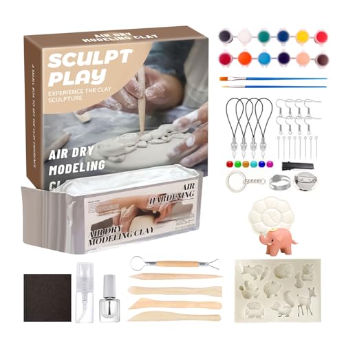 Arroopu Luftknete für Kinder, weiche Modelliermasse, 12 Farben, Kunst- und Bastelbedarf für Familie, Schule, Klassenzimmer, Party, drinnen und draußen Arroopu Luftknete für Kinder, weiche Modelliermasse, 12 Farben, Kunst- und Bastelbedarf für Familie, Schule, Klassenzimmer, Party, drinnen und draußen von Arroopu