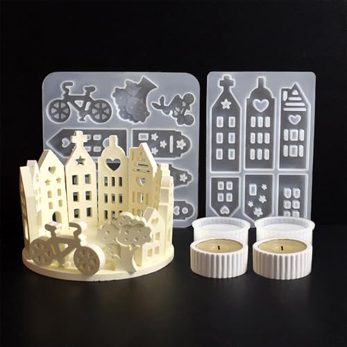 Silikonformen Gießformen Häuser, 4 Stück Silikonform Haus Silikonform Ostern Fahrrad Baum Silikonform Kerzenhalter Gießformen Silikon Gießform Haus Giessformen Silikon Handwerk Silikonformen Gießformen Häuser, 4 Stück Silikonform Haus Silikonform Ostern Fahrrad Baum Silikonform Kerzenhalter Gießformen Silikon Gießform Haus Giessformen Silikon Handwerk von Arroopu
